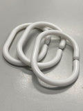 Oval Curtain Rings - White (12PKT)